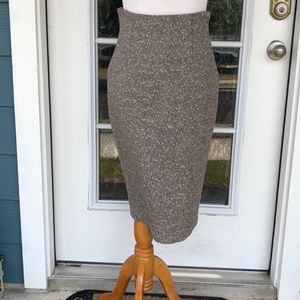 Anthropologie High-Waist Wool Blend Pencil Skirt